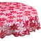 Juvale 72 Inch Round Tablecloth, Red Lace Christmas Tablecloth with Poinsettia Design for Holiday Decorations, Dining Room, Dinner Parties, Family Gatherings, Festive and Seasonal Celebrations